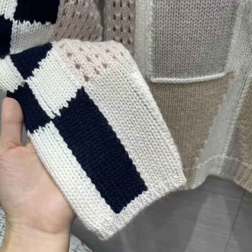 Chloe Women Graphic Knit Sweater-Beige - image 8