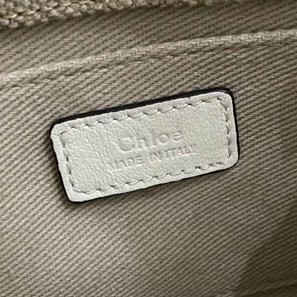 Chloe Women Mini Woody Tote Bag-White - image 10