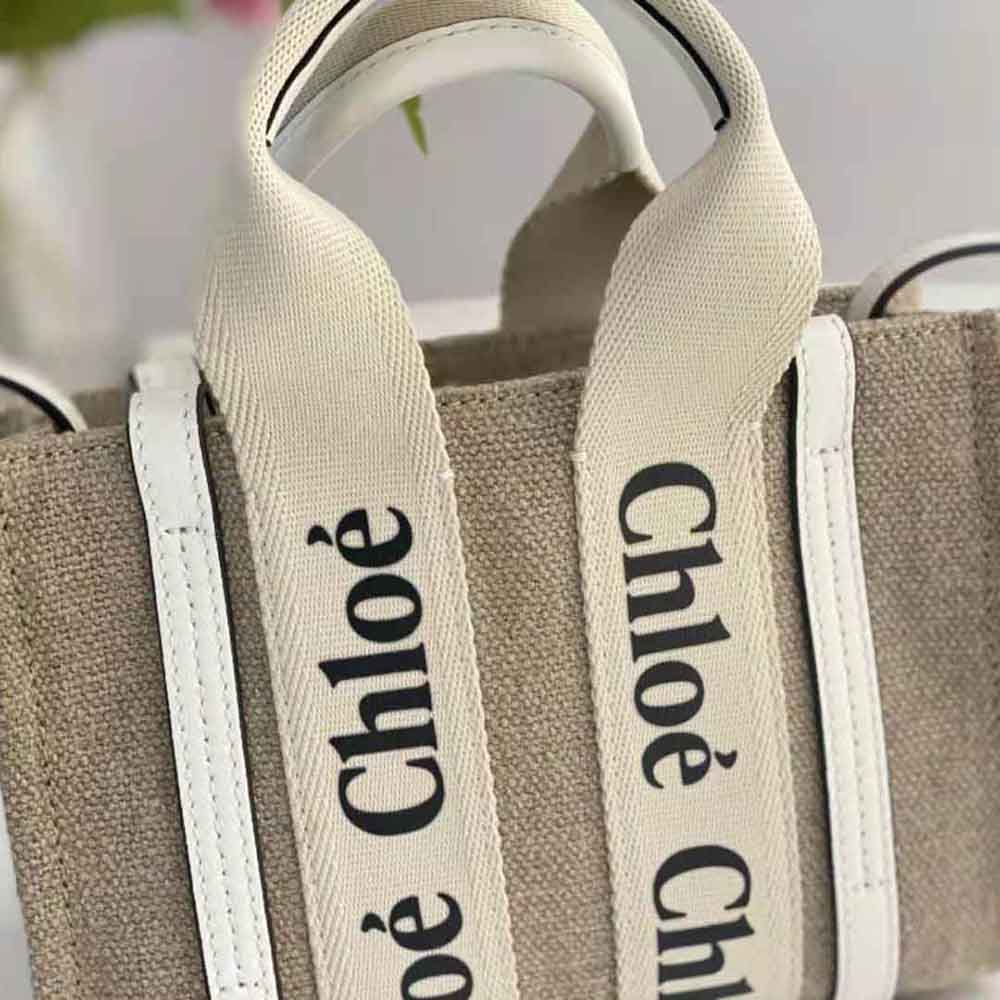 Chloe Women Mini Woody Tote Bag-White - image 9