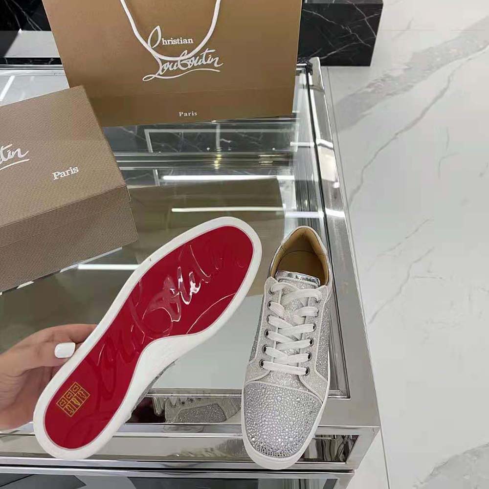 Christian Louboutin Men Louis Junior Strass-White - image 10