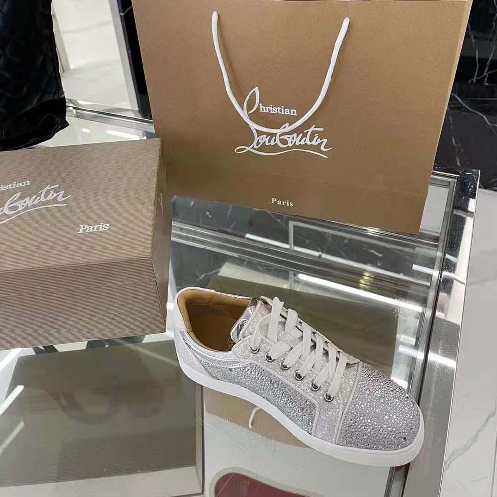 Christian Louboutin Men Louis Junior Strass-White - image 8