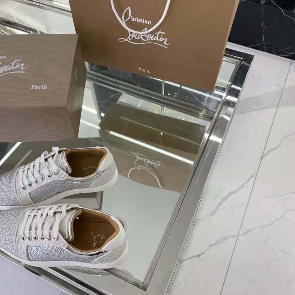 Christian Louboutin Men Louis Junior Strass-White - image 7