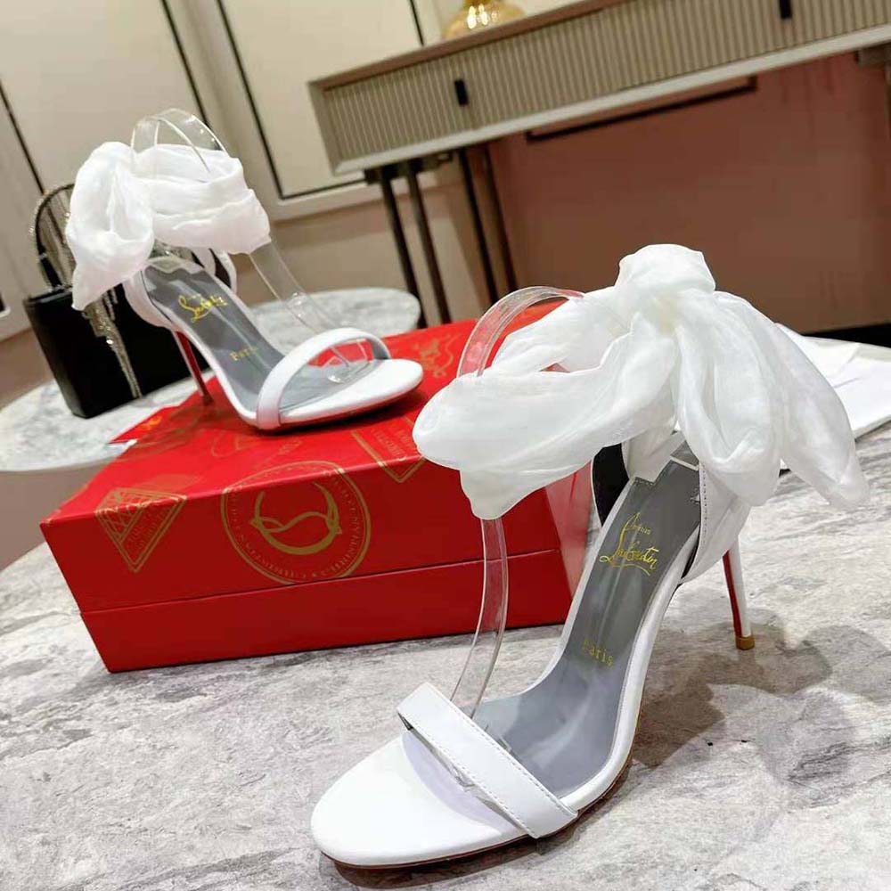Christian Louboutin Women Sandale Du Désert 100 mm Heel Height-White - image 8