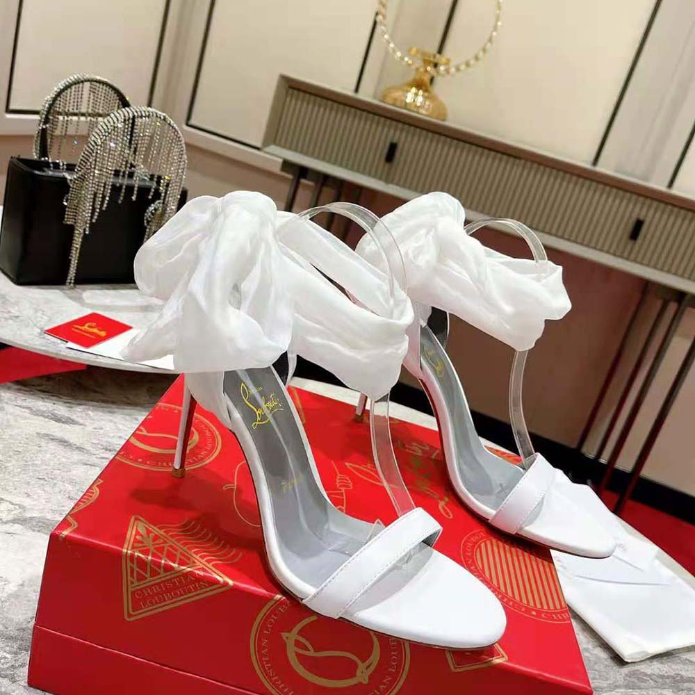 Christian Louboutin Women Sandale Du Désert 100 mm Heel Height-White - image 4