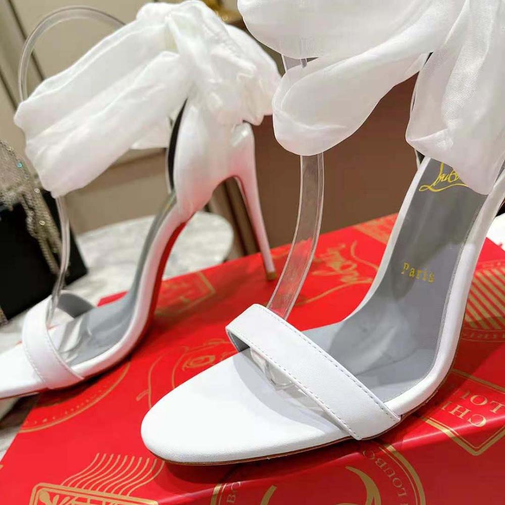 Christian Louboutin Women Sandale Du Désert 100 mm Heel Height-White - image 6
