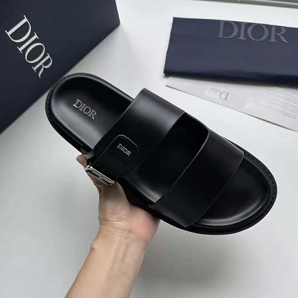 Dior Men Aqua Sandal Black Smooth Calfskin - image 4