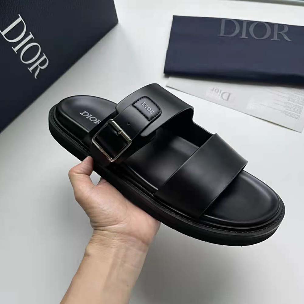 Dior Men Aqua Sandal Black Smooth Calfskin - image 5