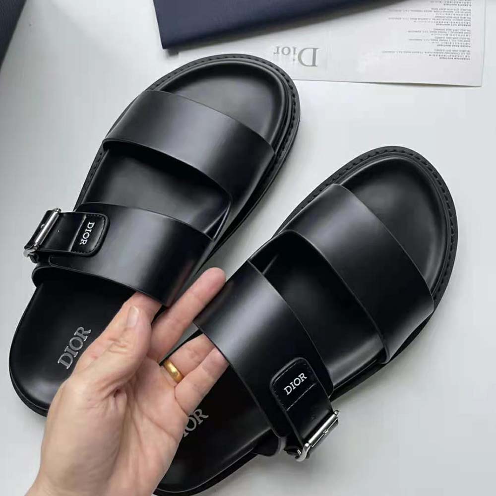 Dior Men Aqua Sandal Black Smooth Calfskin - image 7