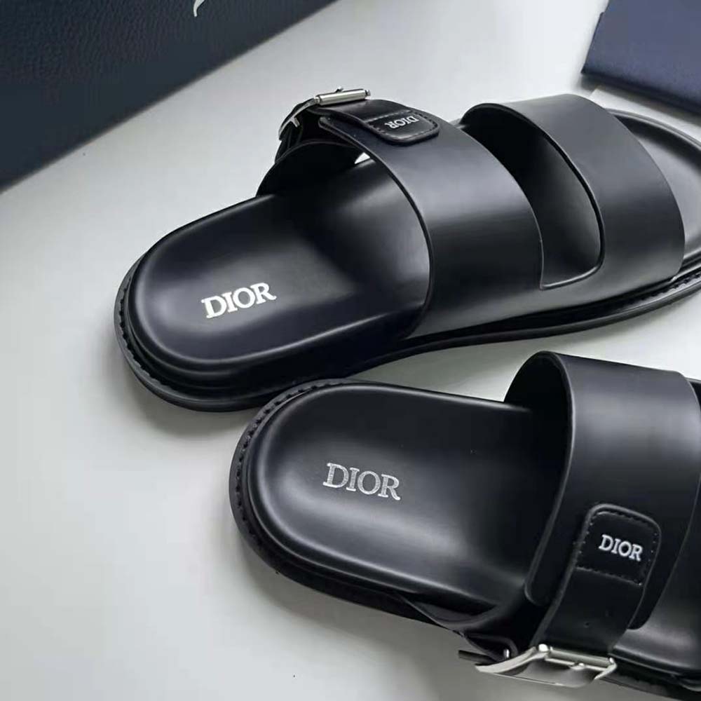 Dior Men Aqua Sandal Black Smooth Calfskin - image 8