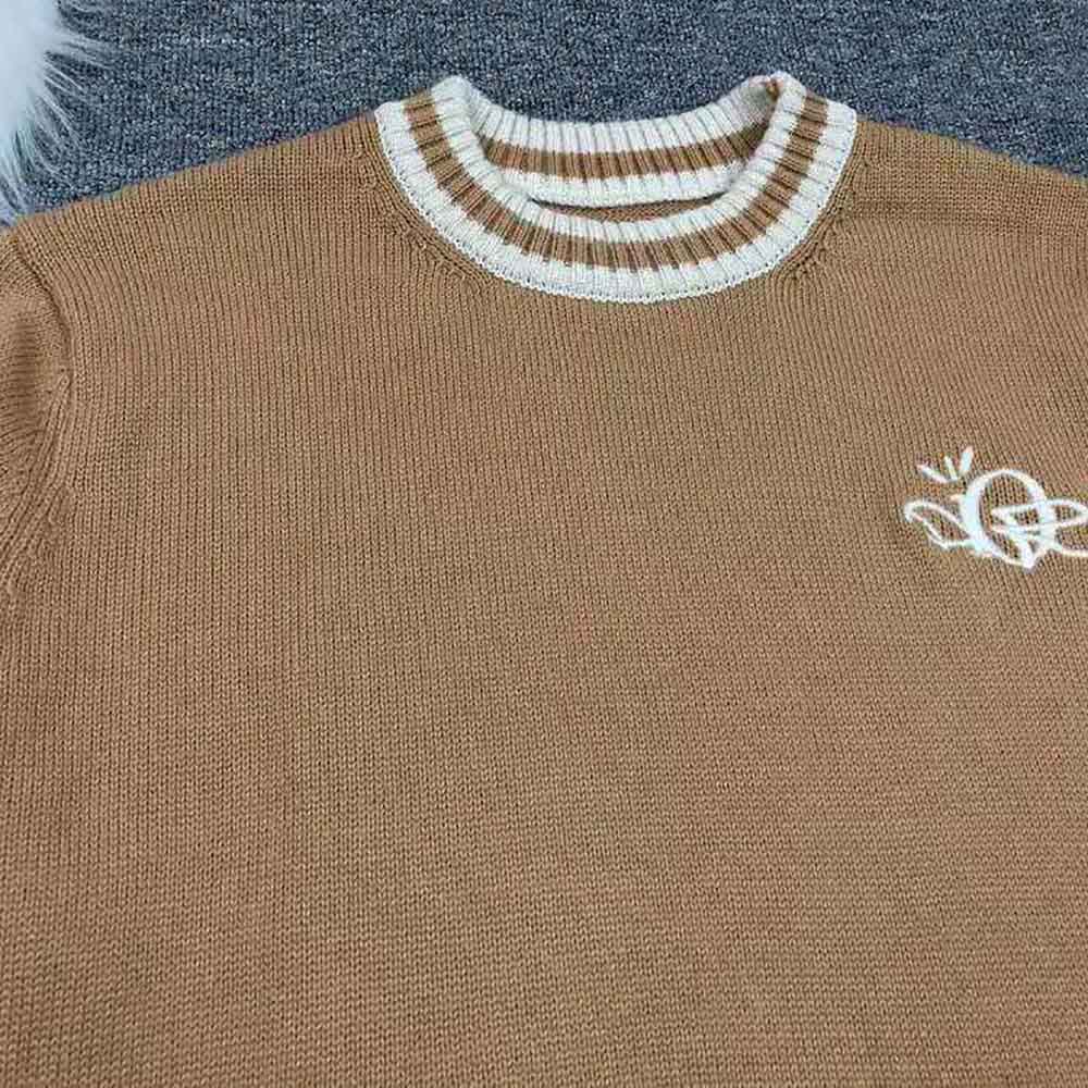 Dior Men Cactus Jack Dior Sweater Coffee Brown Cashmere Jersey - image 4