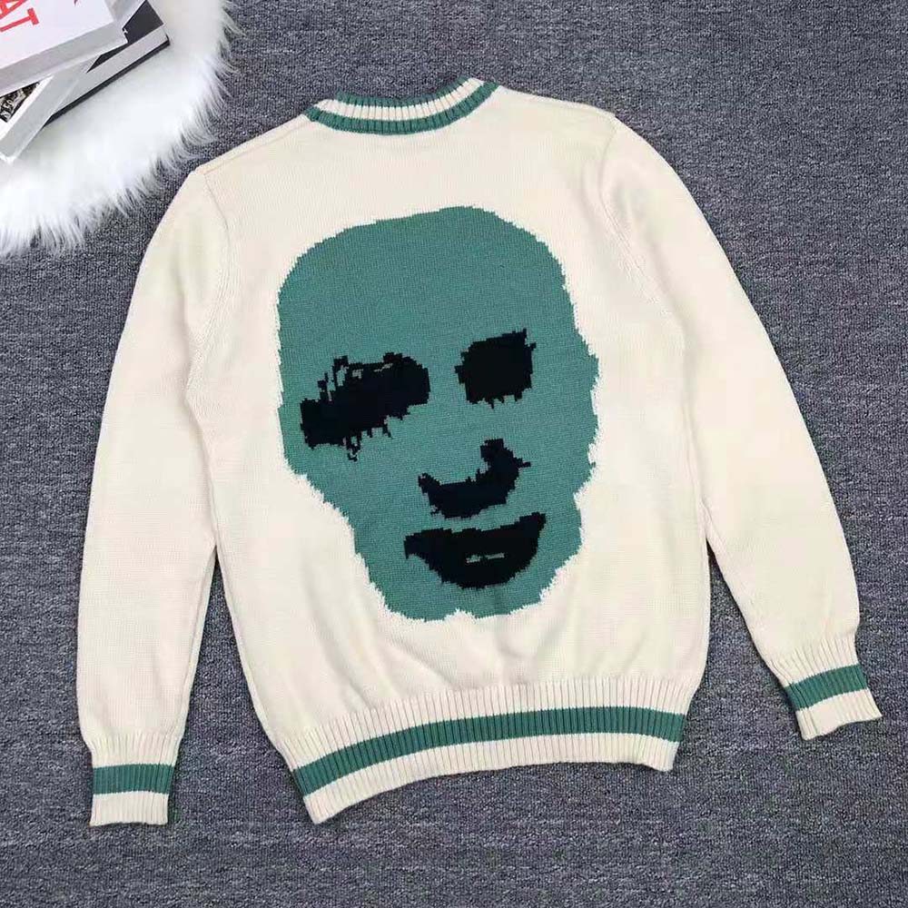 Side profile showing relaxed fit of Dior Men Cactus Jack Dior Sweater