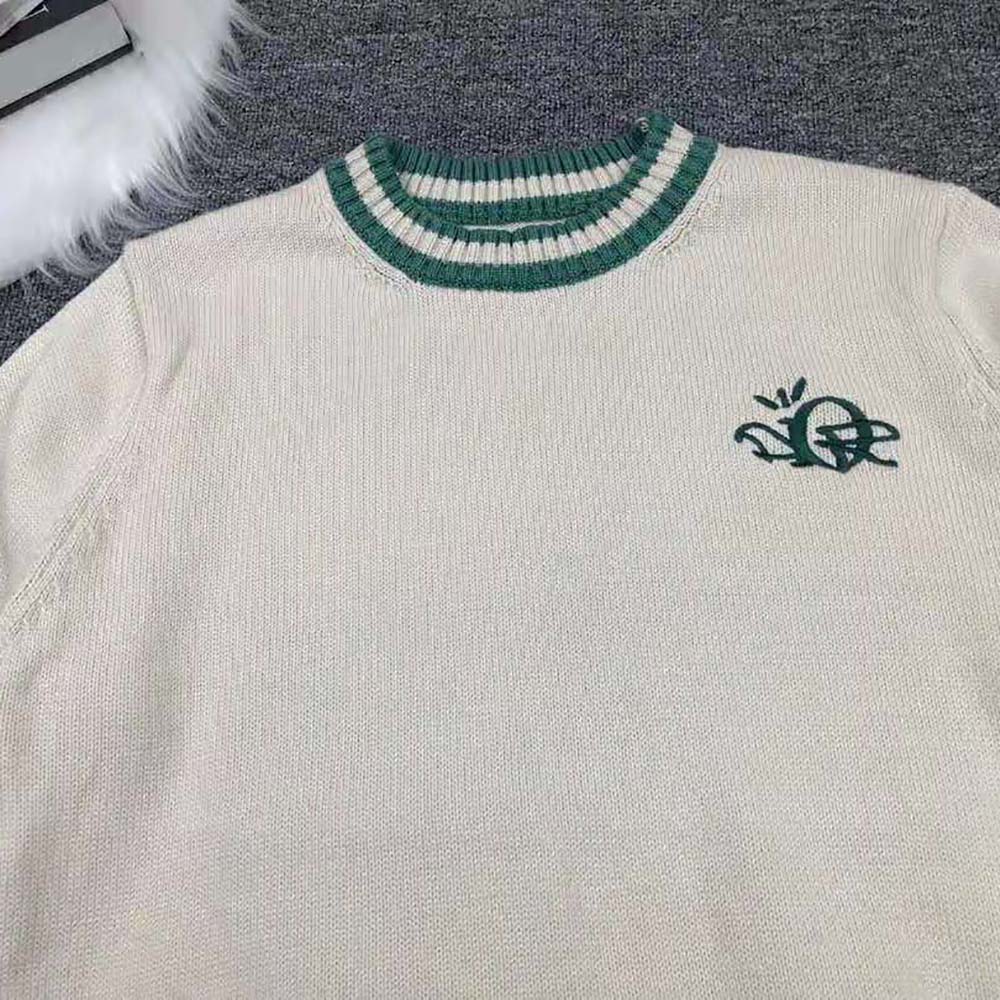 Dior Men Cactus Jack Dior Sweater White Cashmere Jersey - image 4