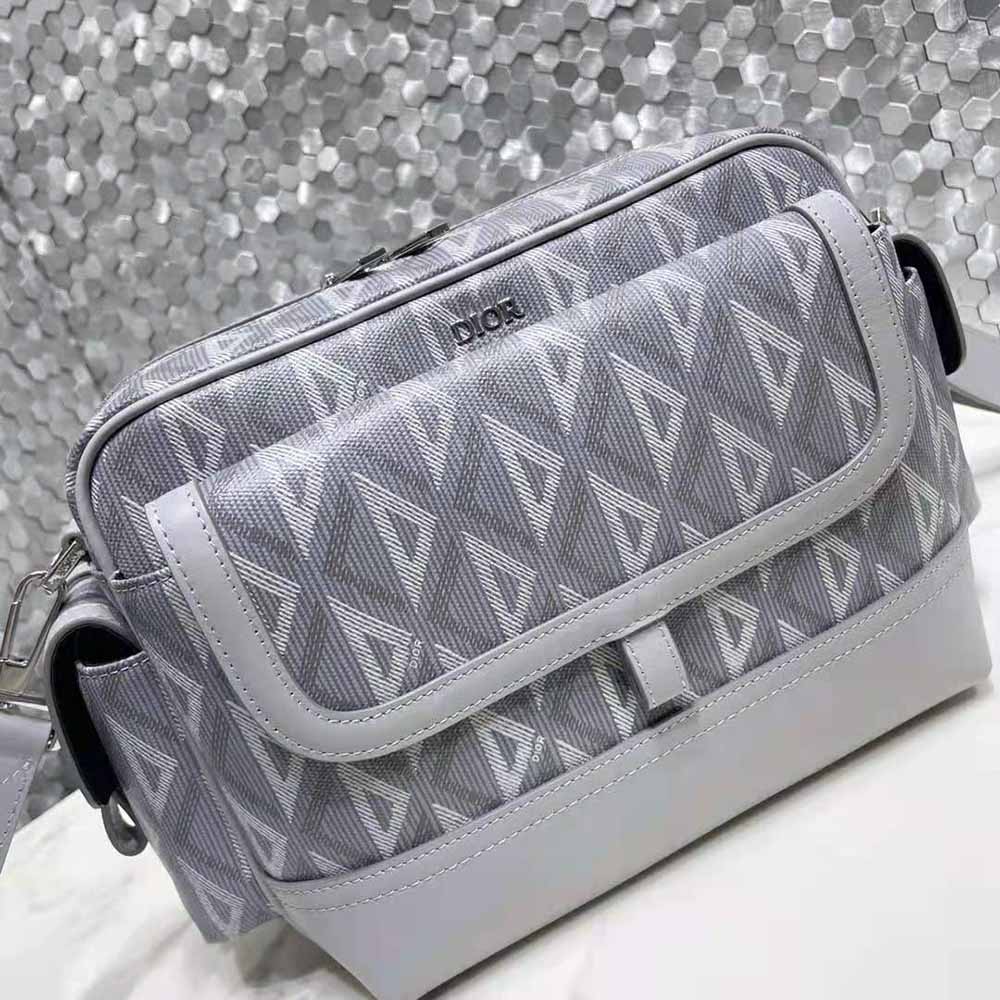 Dior Men Hit the Road Messenger Bag Dior Gray CD Diamond Canvas and Smooth Calfskin - image 4