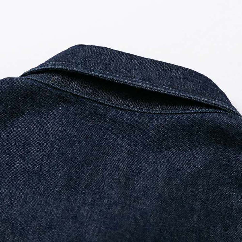 Dior Men Overshirt Navy Blue Flocked Technical Cotton Denim - image 5