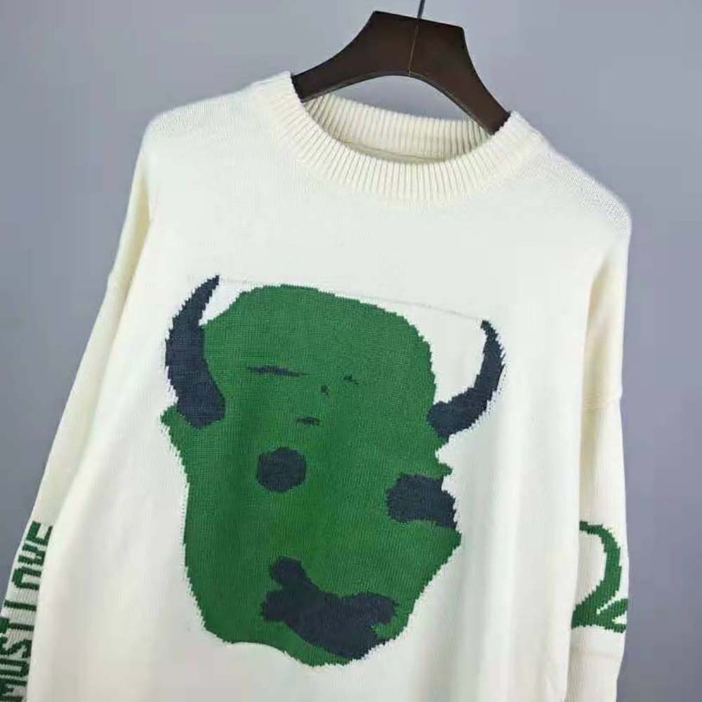 Dior Men Oversized Cactus Jack Dior Sweater Ecru Wool Knit - image 4