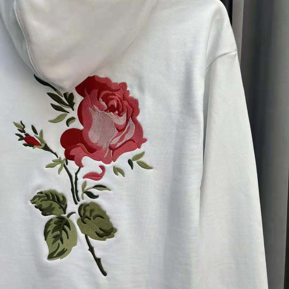Dior Men Oversized Dior Jardin Hooded Sweatshirt White Cotton Fleece - image 9