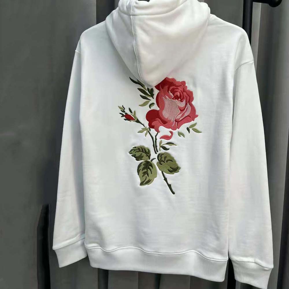 Dior Men Oversized Dior Jardin Hooded Sweatshirt White Cotton Fleece - image 5