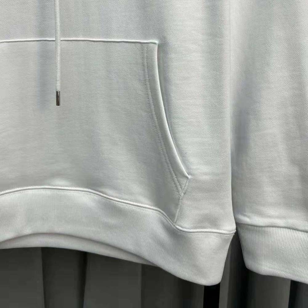 Dior Men Oversized Dior Jardin Hooded Sweatshirt White Cotton Fleece - image 8