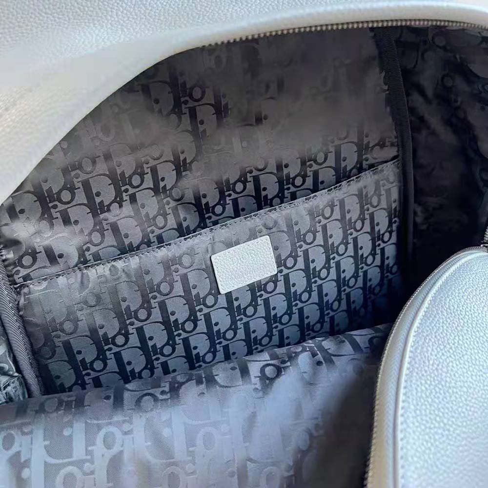 Dior Men Rider Backpack Dior Gray Grained Calfskin with ‘Christian Dior 1947’ Signature - image 9