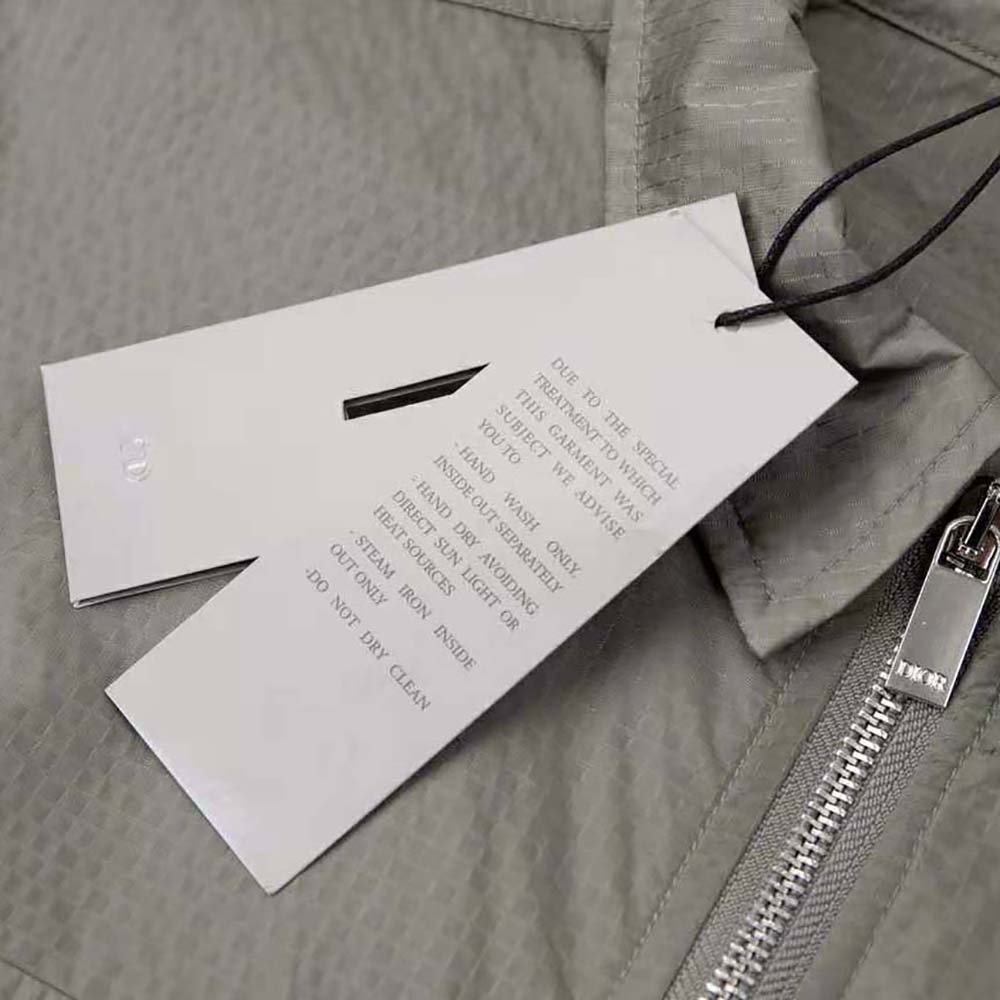 Dior Men Zipped Blouson Gray Technical Cotton Ripstop - image 9