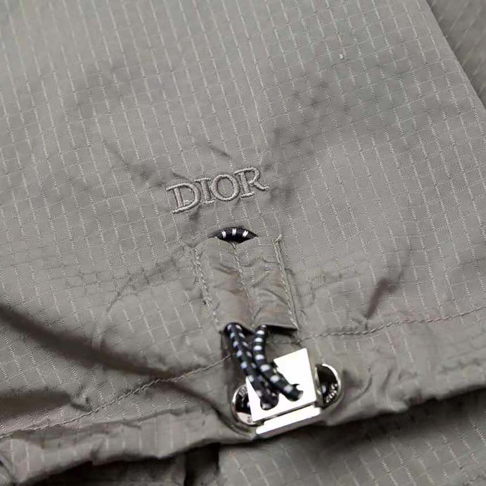 Dior Men Zipped Blouson Gray Technical Cotton Ripstop - image 7