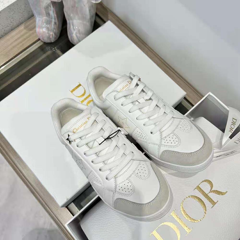 Side profile showing suede detail on Dior Unisex Star Sneaker
