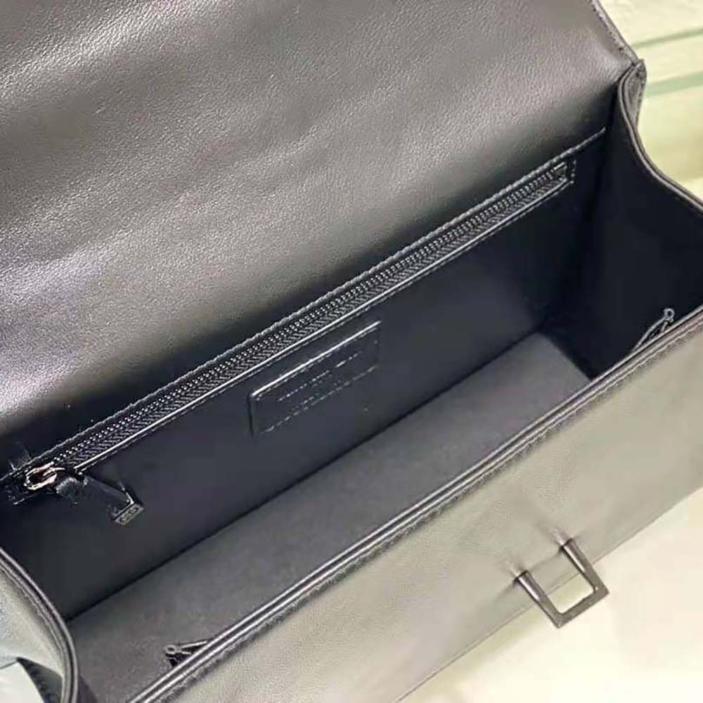 Dior Women 30 Montaigne Chain Bag with Handle Black Maxicannage Lambskin - image 9