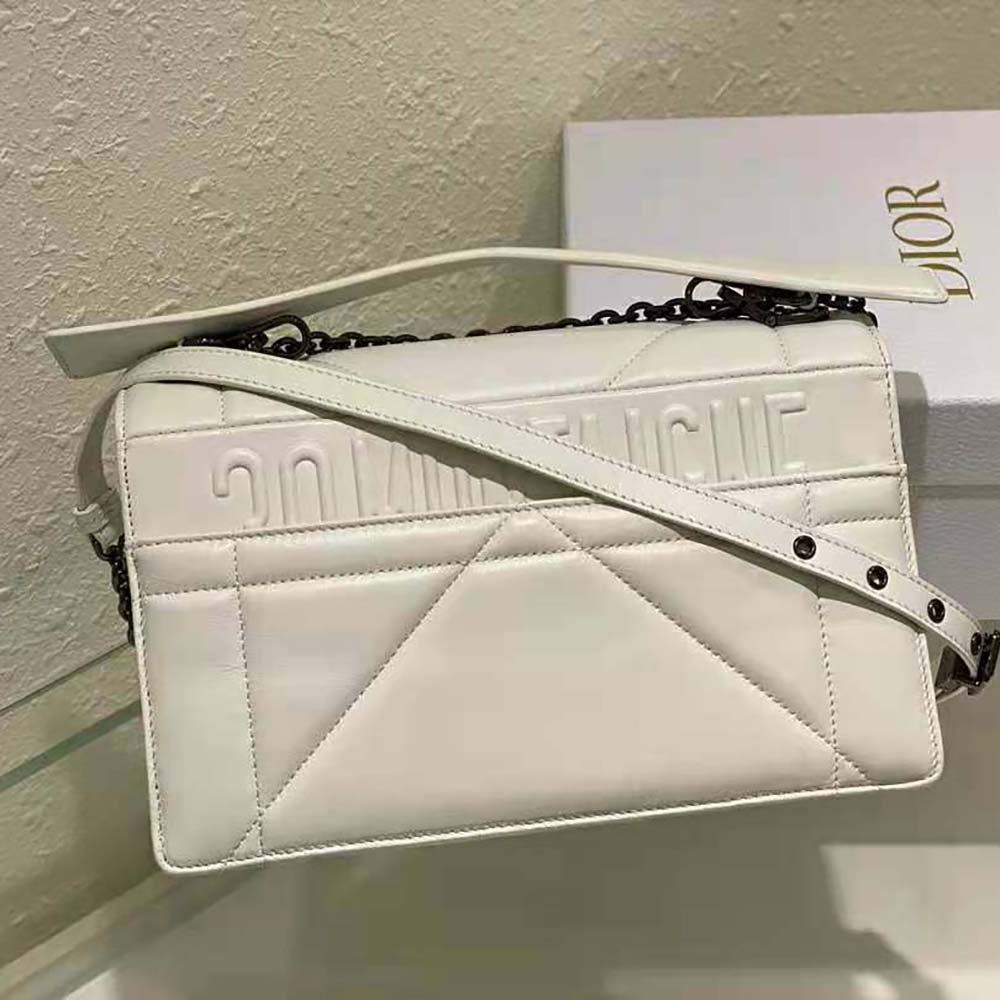 Dior Women 30 Montaigne Chain Bag with Handle Latte Maxicannage Lambskin - image 5