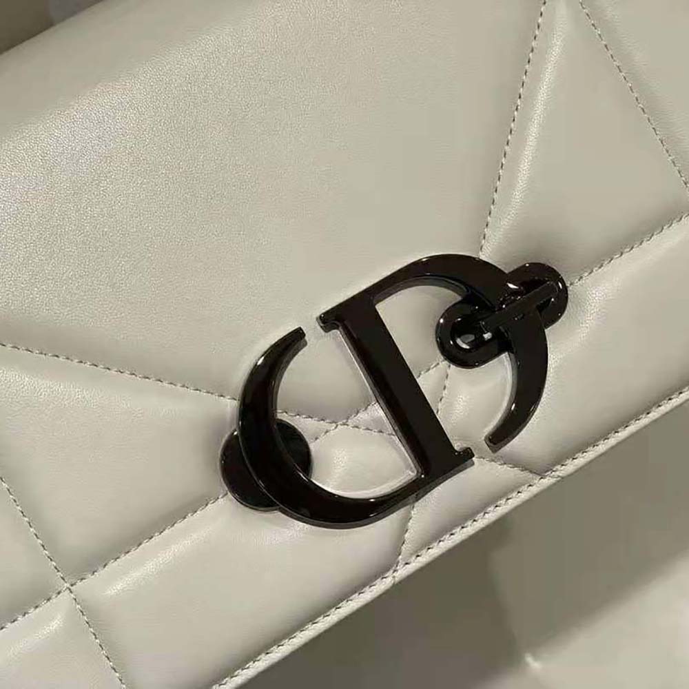 Dior Women 30 Montaigne Chain Bag with Handle Latte Maxicannage Lambskin - image 10