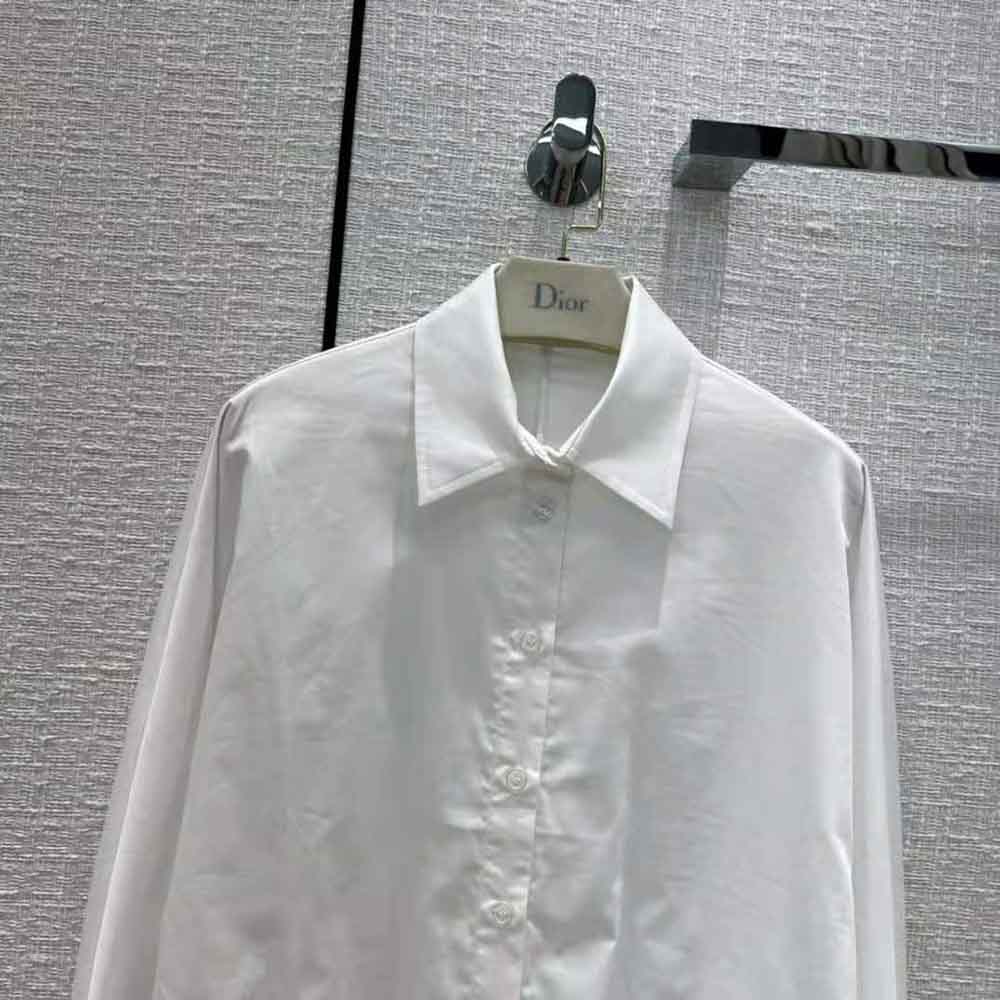 Dior Women Blouse White Cotton Poplin - image 4