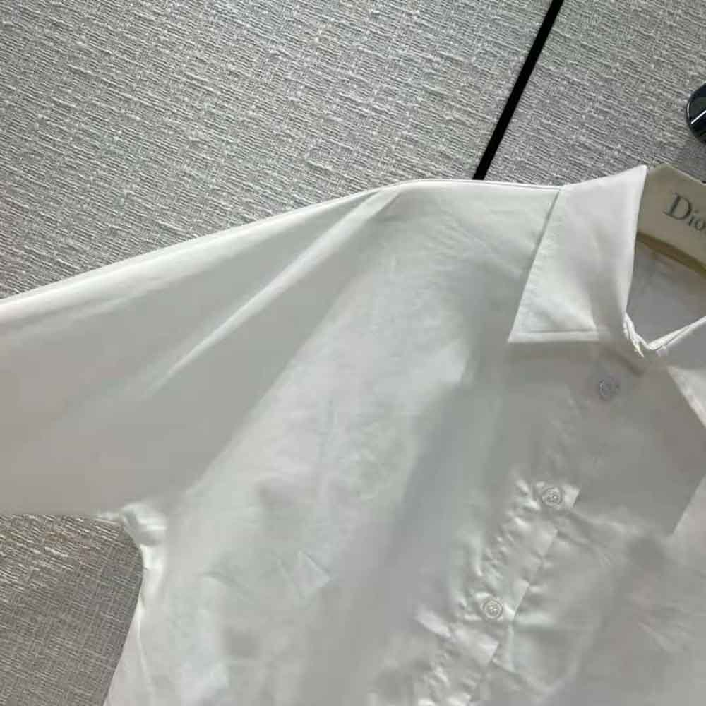 Dior Women Blouse White Cotton Poplin - image 6