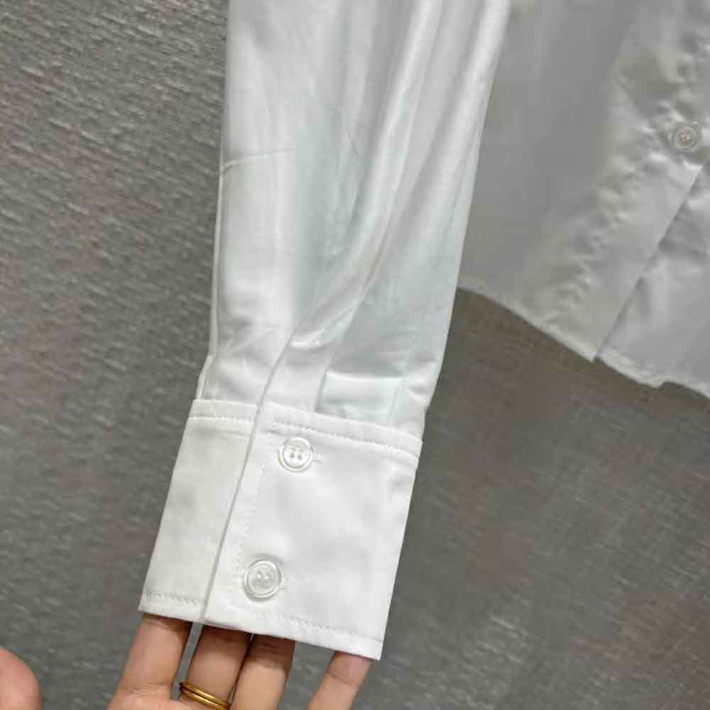 Dior Women Blouse White Cotton Poplin - image 9