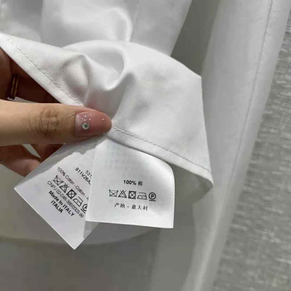 Dior Women Blouse White Cotton Poplin - image 10