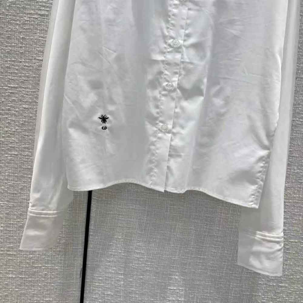 Dior Women Blouse White Cotton Poplin - image 7