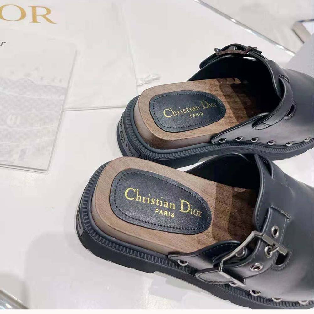 Dior Women Diorquake Clog Black Calfskin - image 7