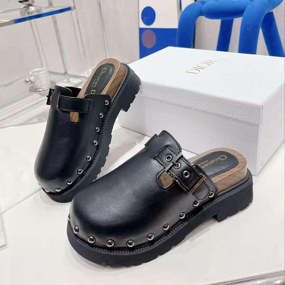 Dior Women Diorquake Clog Black Calfskin - image 4