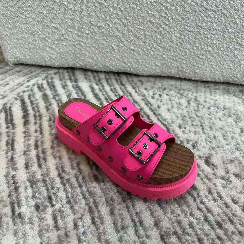 Dior Women Diorquake Strap Sandal Bright Pink Calfskin - image 6