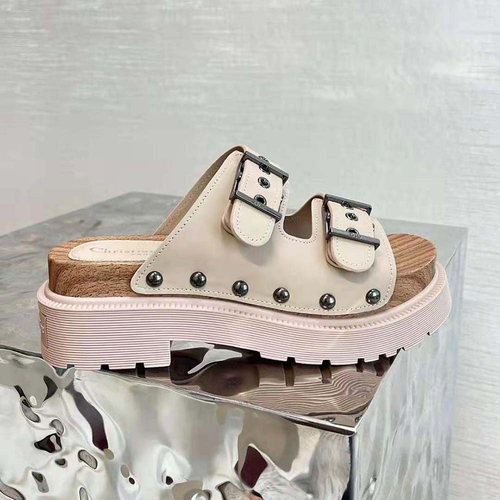 Dior Women Diorquake Strap Sandal White Calfskin - image 5