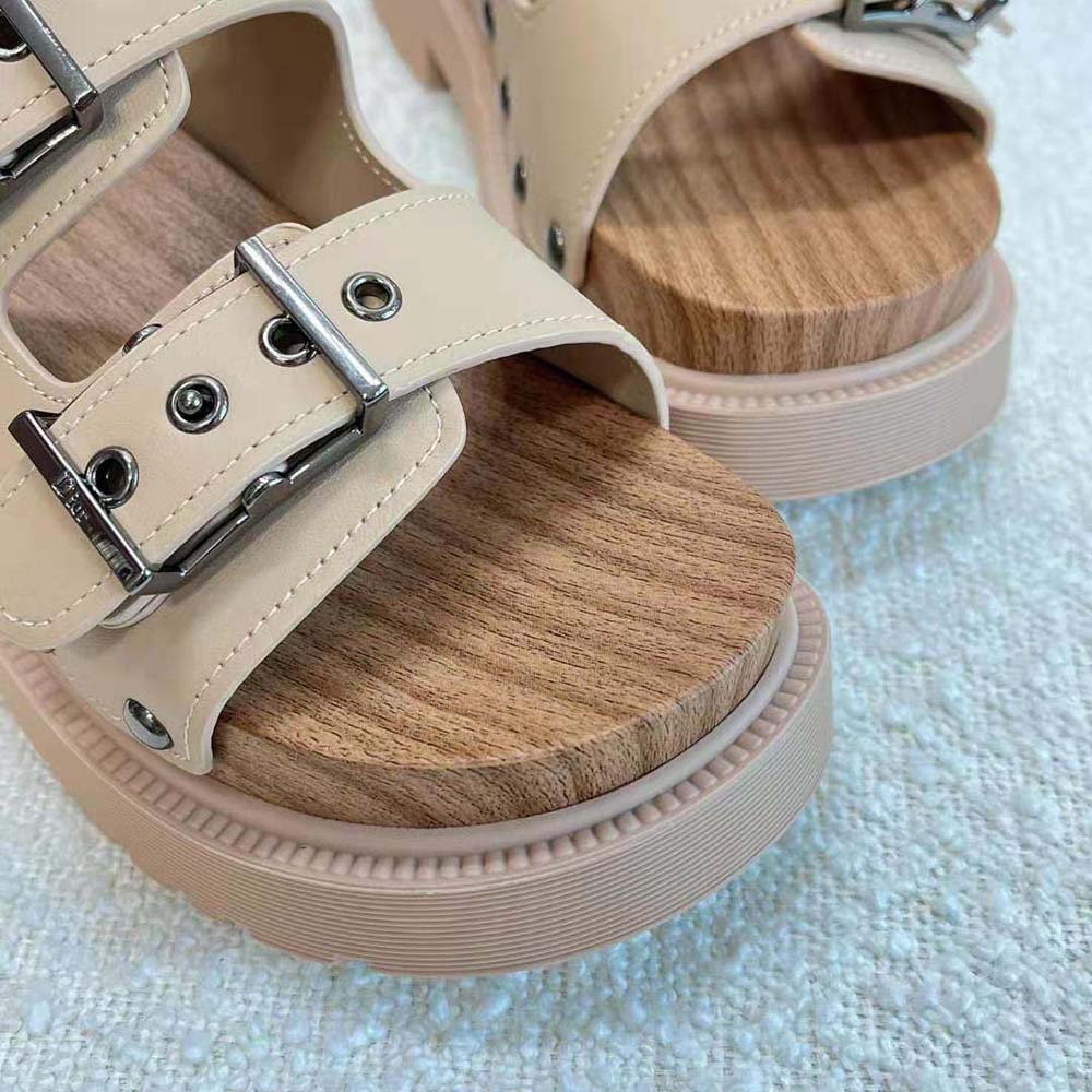 Dior Women Diorquake Strap Sandal White Calfskin - image 7