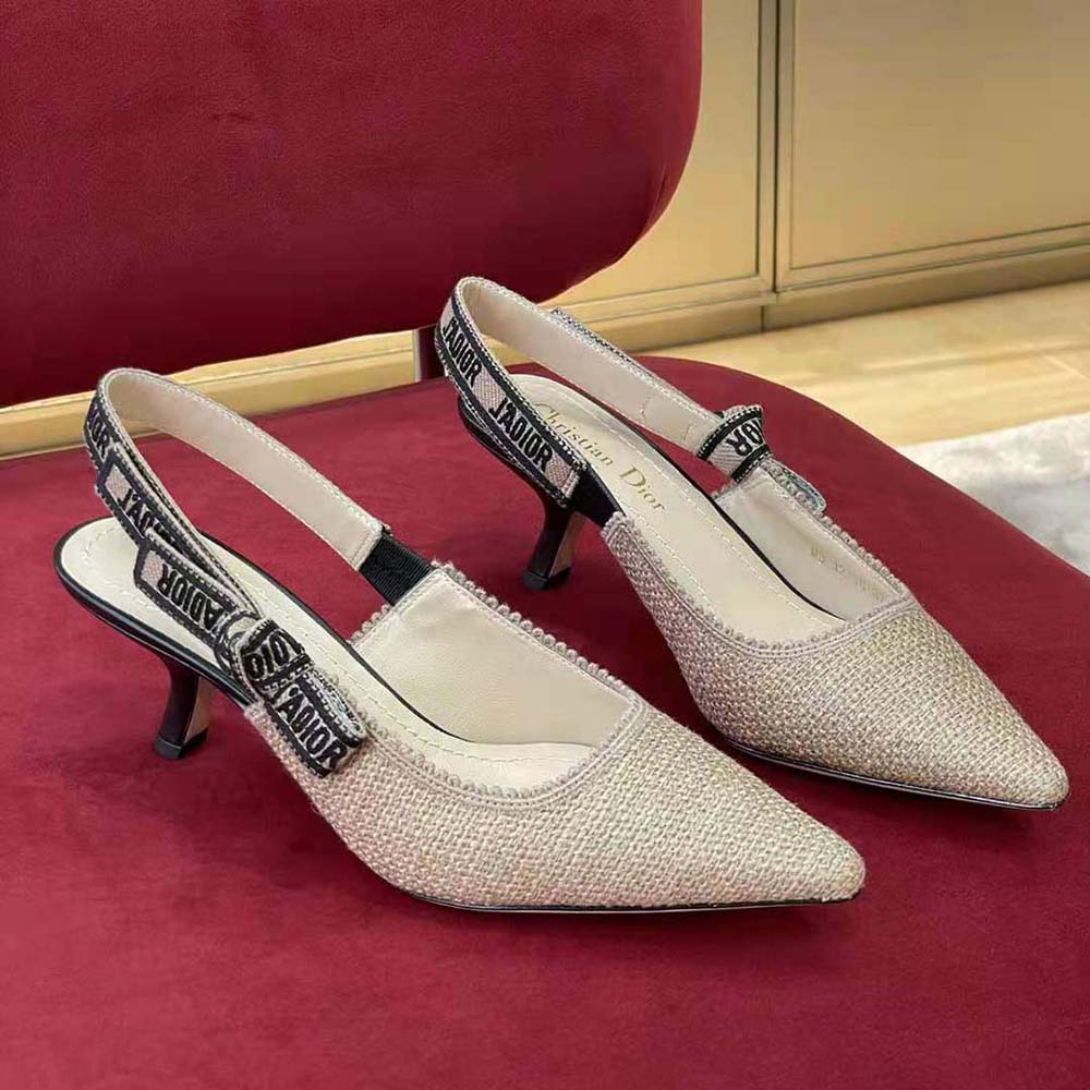Overhead shot showing adjustable strap of Dior Women J’Adior Slingback Pump