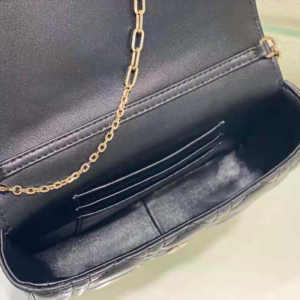 Dior Women Lady Dior Phone Pouch Black Cannage Lambskin - image 9