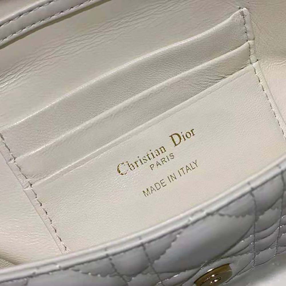Dior Women Lady Dior Phone Pouch Latte Cannage Lambskin - image 10