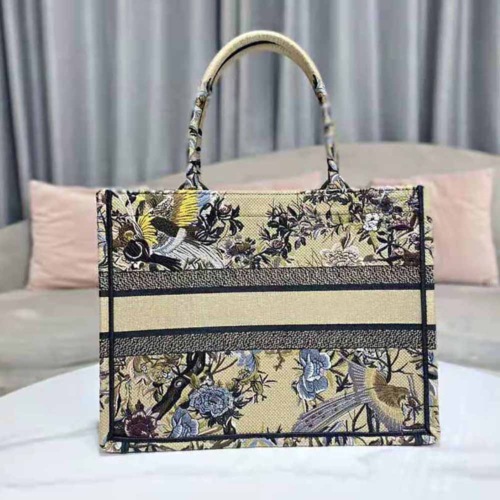 Dior Women Medium Dior Book Tote Beige Multicolor Dior Jardin d’Hiver Embroidery - image 4