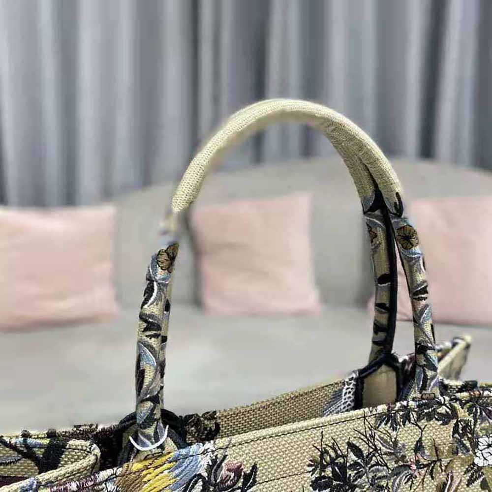 Dior Women Medium Dior Book Tote Beige Multicolor Dior Jardin d’Hiver Embroidery - image 7