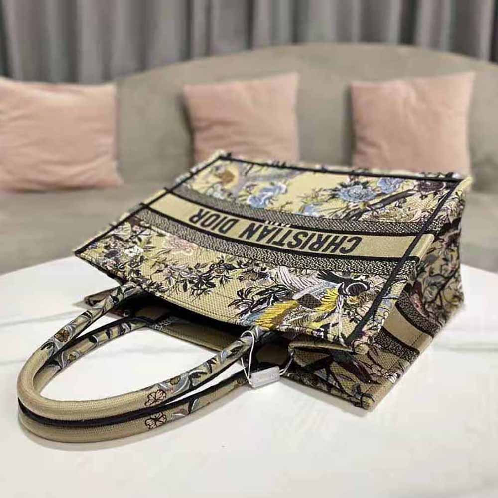 Dior Women Medium Dior Book Tote Beige Multicolor Dior Jardin d’Hiver Embroidery - image 5