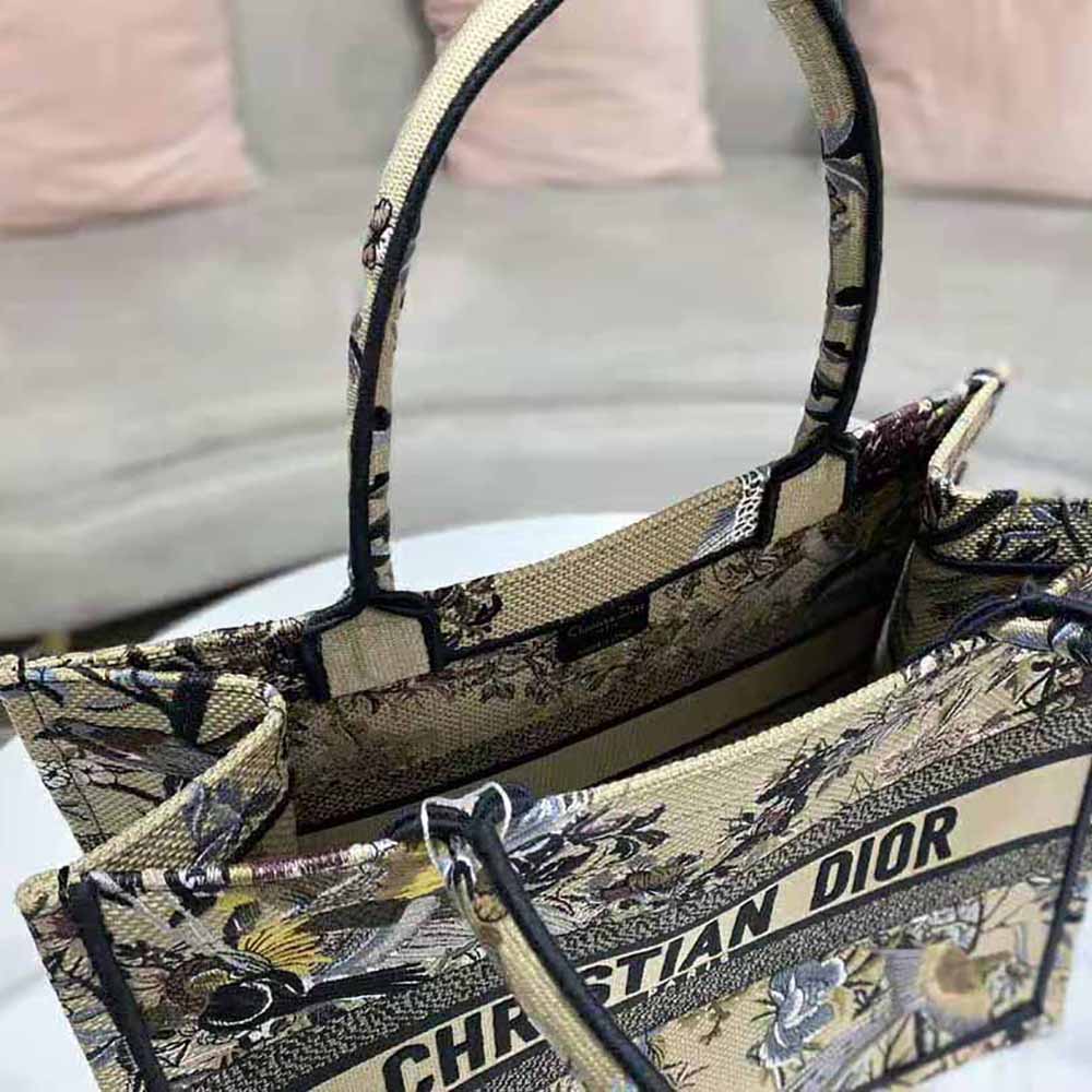 Dior Women Medium Dior Book Tote Beige Multicolor Dior Jardin d’Hiver Embroidery - image 8