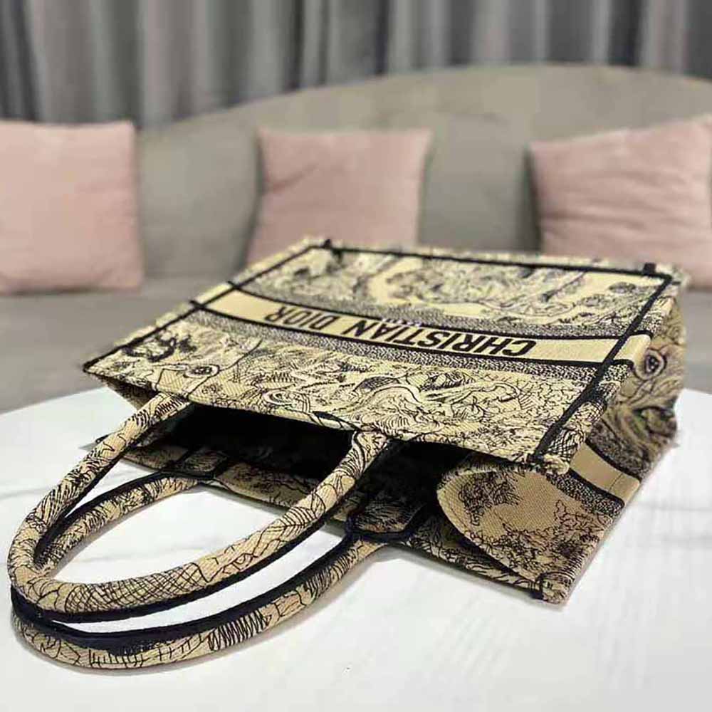 Dior Women Medium Dior Book Tote Brown Toile de Jouy Embroidery - image 5
