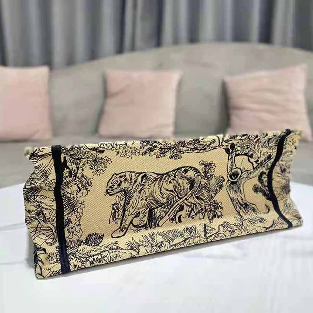 Dior Women Medium Dior Book Tote Brown Toile de Jouy Embroidery - image 6