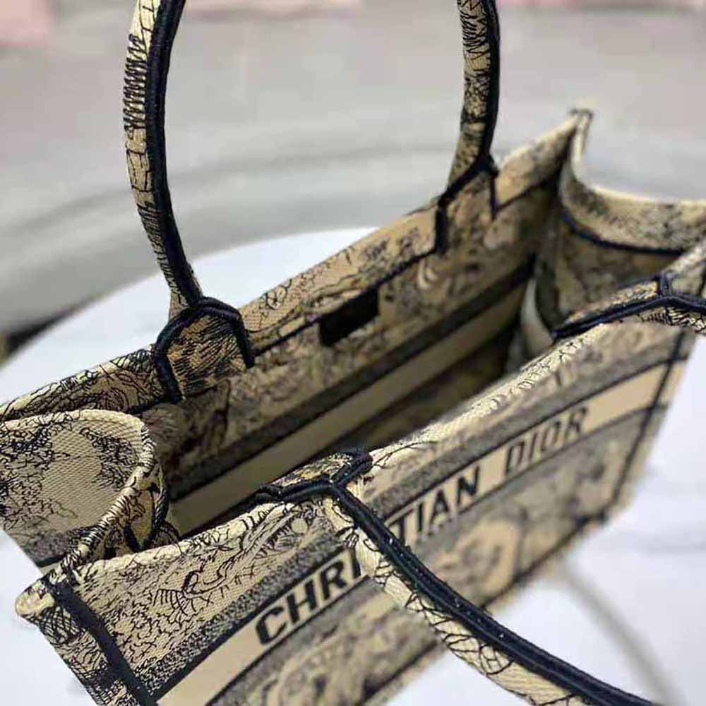 Dior Women Medium Dior Book Tote Brown Toile de Jouy Embroidery - image 7