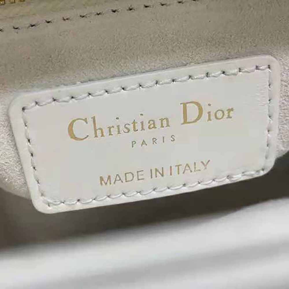 Dior Women Mini Lady Dior Bag Latte Lucky Star Cannage Lambskin - image 9